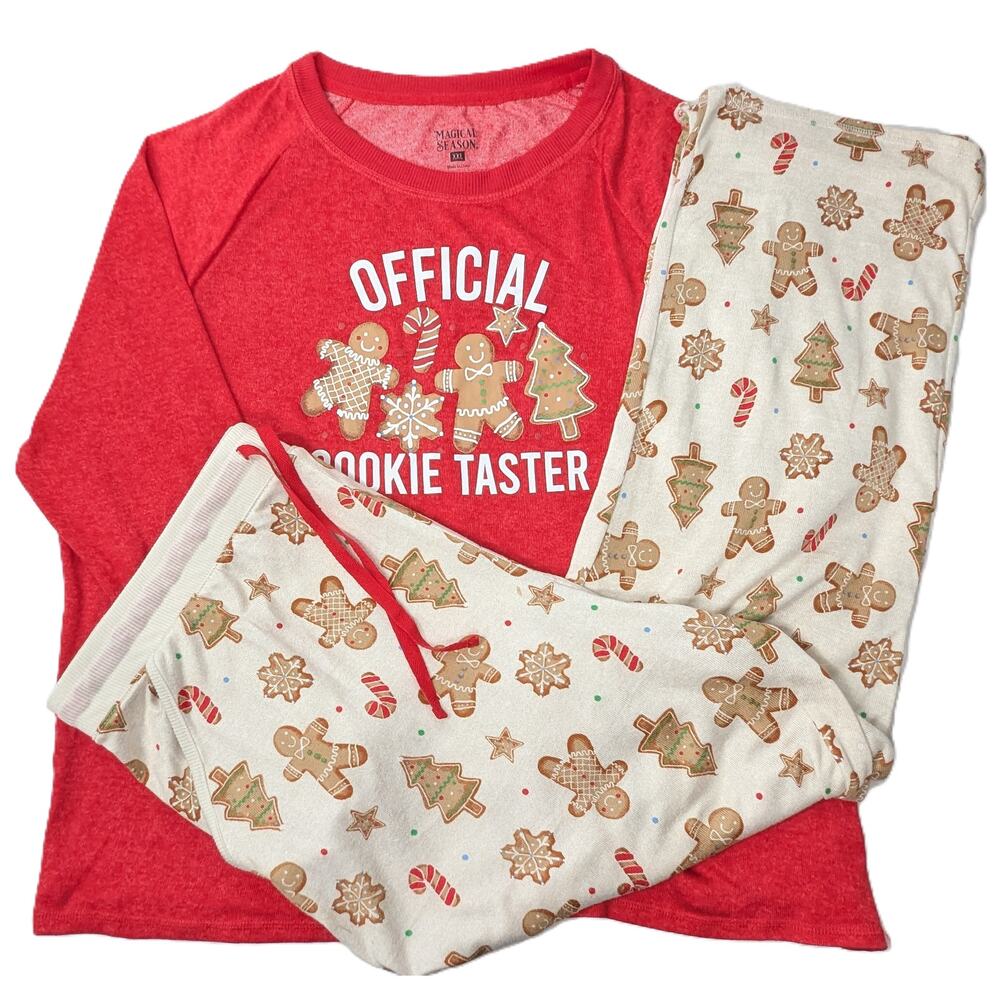 Magical Season Christmas Pajamas "Official Cookie Taster" Size XXL
